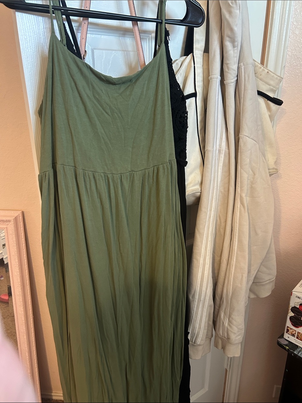 Olive Green Maxi Slip Dress